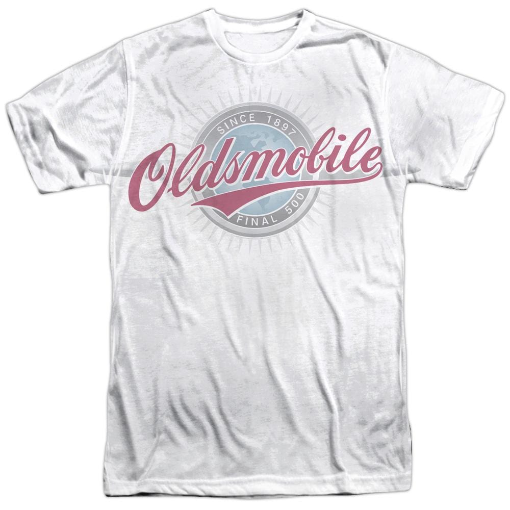 Oldsmobile - Oversized And Faded Logo Adult All Over Print 100% Poly T-Shirt Men's All-Over Print T-Shirt Oldsmobile Adult All Over Print 100% Poly T-Shirt S Multi