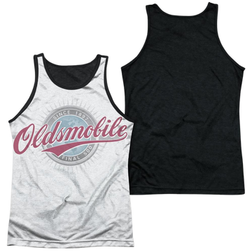 Oldsmobile Oversized And Faded Logo Men's Black Back Tank Men's Black Back Tank Oldsmobile   