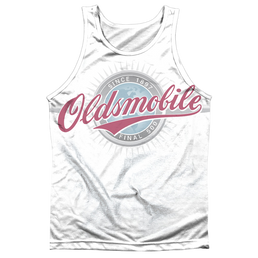 Oldsmobile - Oversized And Faded Logo Adult Tank Top Men's All Over Print Tank Oldsmobile   