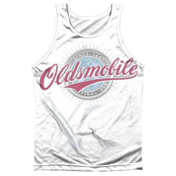 Oldsmobile - Oversized And Faded Logo Adult Tank Top Men's All Over Print Tank Oldsmobile   