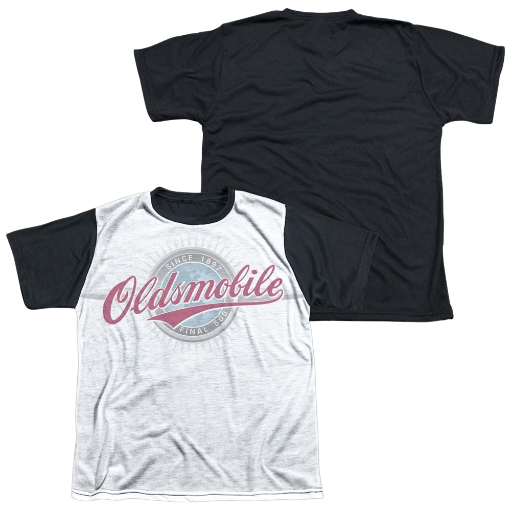 Oldsmobile Oversized And Faded Logo Youth Black Back T-Shirt (Ages 8-12) Youth Black Back T-Shirt (Ages 8-12) Oldsmobile   