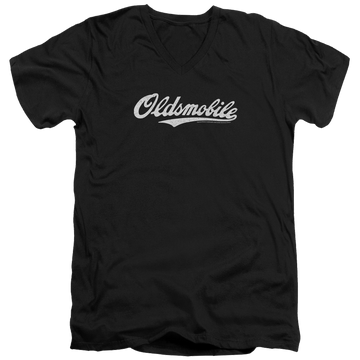 Oldsmobile Oldsmobile Cursive Logo Men's V-Neck T-Shirt Men's V-Neck T-Shirt Oldsmobile   