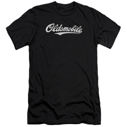 Oldsmobile Oldsmobile Cursive Logo Men's Premium Slim Fit T-Shirt Men's Premium Slim Fit T-Shirt Oldsmobile   