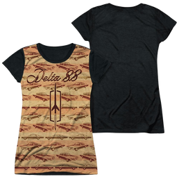 Oldsmobile Delta 88 Juniors Black Back T-Shirt Juniors Black Back T-Shirt Oldsmobile   
