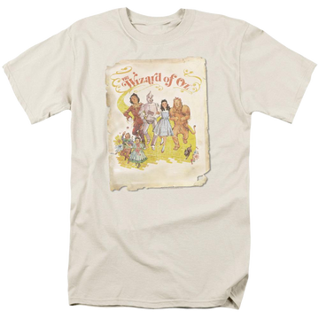 Cream men's regular fit t-shirt with Wizard of Oz Poster graphic