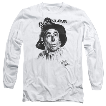 White men's long sleeve t-shirt with Wizard of Oz Brainless graphic