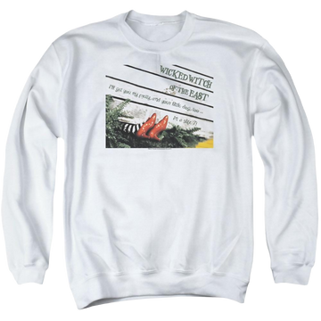 White men's crewneck sweatshirt with Wizard of Oz Size 7 graphic