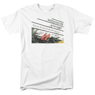 White men's regular fit t-shirt with Wizard of Oz Size 7 graphic