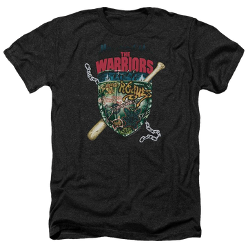 Charcoal men's heather t-shirt with The Warriors Shield graphic