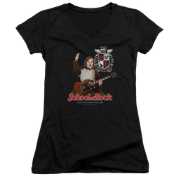 School of Rock The Teacher Is In - Juniors V-Neck T-Shirt Juniors V-Neck T-Shirt School of Rock   