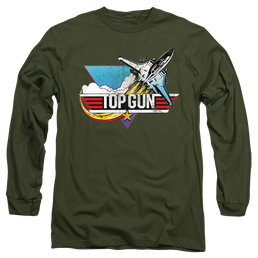 Top Gun Distressed Logo - Men's Long Sleeve T-Shirt Men's Long Sleeve T-Shirt Top Gun   
