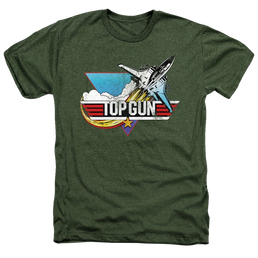Top Gun Distressed Logo - Men's Heather T-Shirt Men's Heather T-Shirt Top Gun   