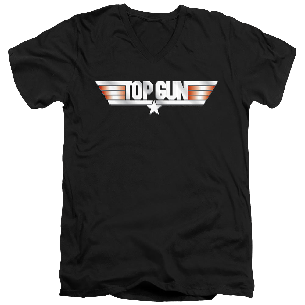 Top Gun Logo - Men's V-Neck T-Shirt Men's V-Neck T-Shirt Top Gun   