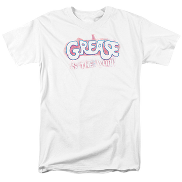 White men's regular fit t-shirt with Grease Is The Word graphic