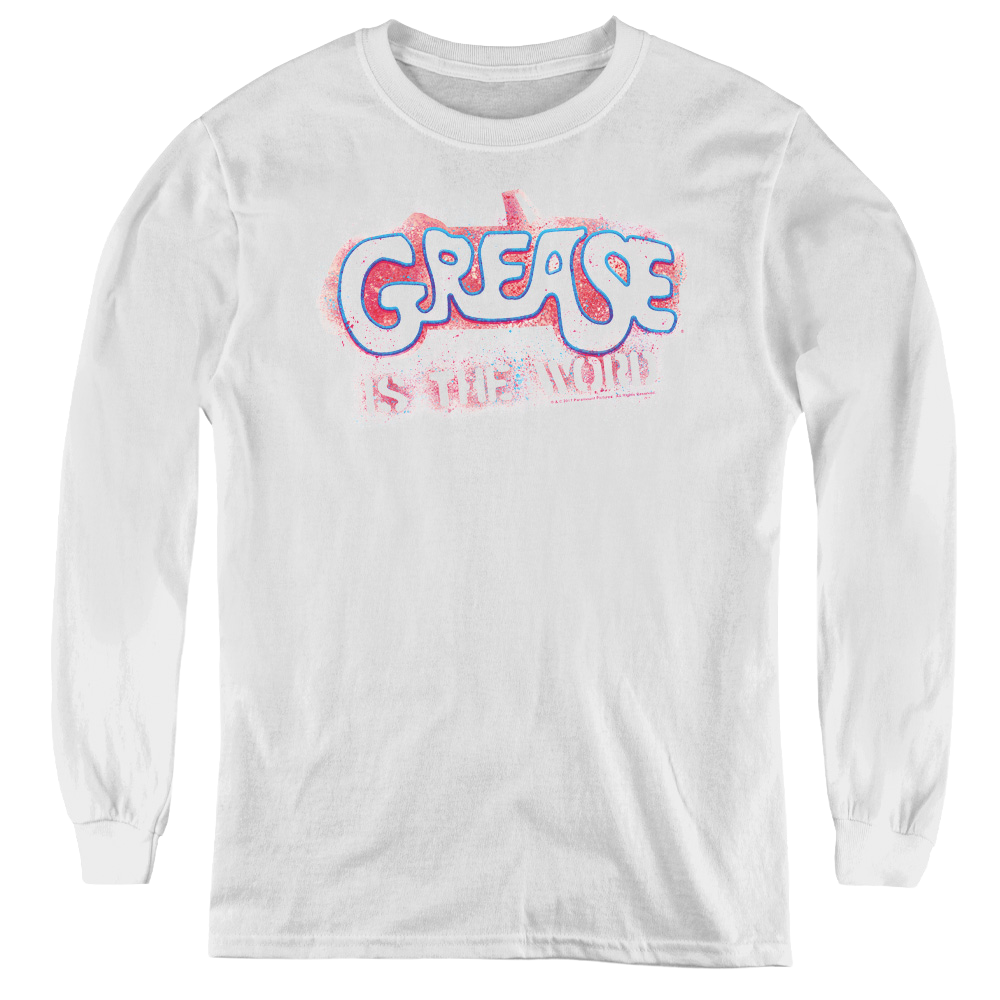 Grease Grease Is The Word - Youth Long Sleeve T-Shirt Youth Long Sleeve T-Shirt Grease   