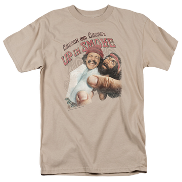 Sand men's regular fit t-shirt with Cheech & Chong Up In Smoke Rolled Up graphic