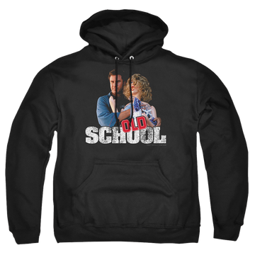 Black pullover hoodie with Old School Frank And Friend graphic
