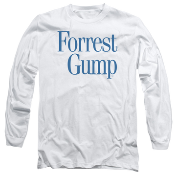 White men's long sleeve t-shirt with Forrest Gump Logo graphic