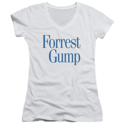 Forrest Gump Logo - Juniors V-Neck T-Shirt Juniors V-Neck T-Shirt Forrest Gump   