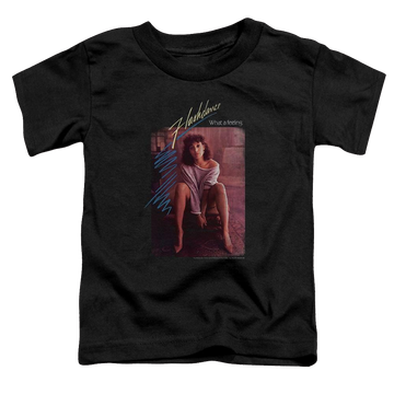 Black toddler t-shirt with Flashdance Title graphic