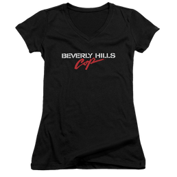 Beverly Hills Cop Logo - Juniors V-Neck T-Shirt Juniors V-Neck T-Shirt Beverly Hills Cop   
