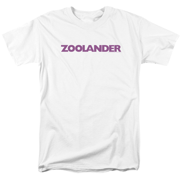 White men's regular fit t-shirt with Zoolander Logo graphic