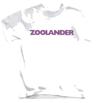 White kid's t-shirt for ages 4 to 7 with Zoolander Logo graphic