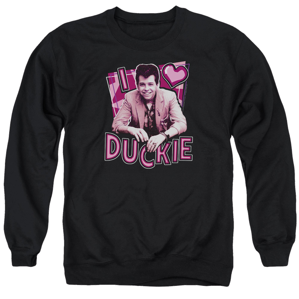 Pretty in Pink I Heart Duckie - Men's Crewneck Sweatshirt Men's Crewneck Sweatshirt Pretty in Pink   