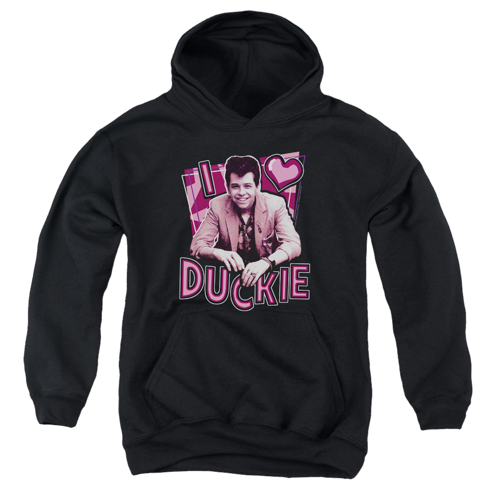 Pretty in Pink I Heart Duckie - Youth Hoodie Youth Hoodie (Ages 8-12) Pretty in Pink   