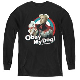 Zoolander Obey My Dog - Youth Long Sleeve T-Shirt Youth Long Sleeve T-Shirt Zoolander   
