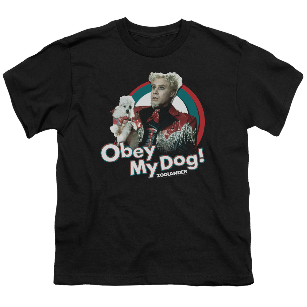 Zoolander Obey My Dog - Youth T-Shirt Youth T-Shirt (Ages 8-12) Zoolander   