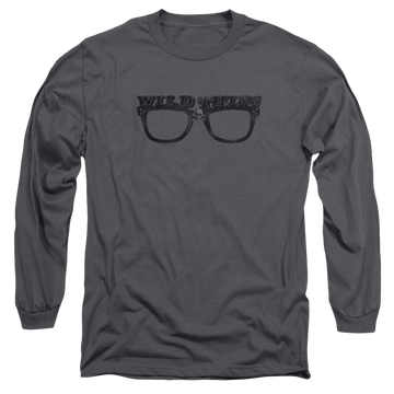 Charcoal men's long sleeve t-shirt with Major League Wild Thing graphic
