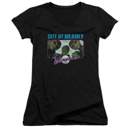 Galaxy Quest Cute But Deadly - Juniors V-Neck T-Shirt Juniors V-Neck T-Shirt Galaxy Quest   