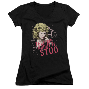 Grease Tell Me About It Stud - Juniors V-Neck T-Shirt Juniors V-Neck T-Shirt Grease   