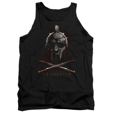 Black men's tank with Gladiator Helmet graphic