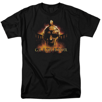 Black men's regular fit t-shirt with Gladiator My Name Is graphic