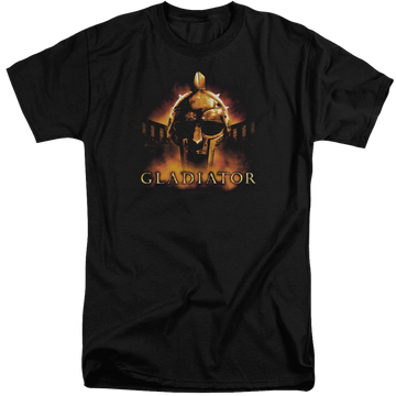Black men's tall fit t-shirt with Gladiator My Name Is graphic