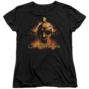 Black women's t-shirt with Gladiator My Name Is graphic