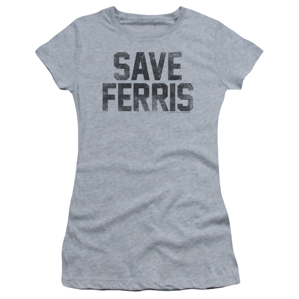 Ferris Bueller's Day Off Save Ferris - Juniors T-Shirt Juniors T-Shirt Ferris Bueller's Day Off   
