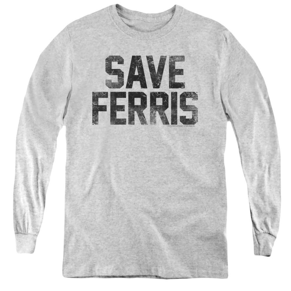 Ferris Bueller's Day Off Save Ferris - Youth Long Sleeve T-Shirt Youth Long Sleeve T-Shirt Ferris Bueller's Day Off   