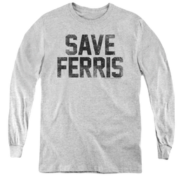 Ferris Bueller's Day Off Save Ferris - Youth Long Sleeve T-Shirt Youth Long Sleeve T-Shirt Ferris Bueller's Day Off   