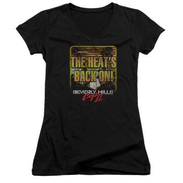 Beverly Hills Cop The Heats Back On - Juniors V-Neck T-Shirt Juniors V-Neck T-Shirt Beverly Hills Cop   
