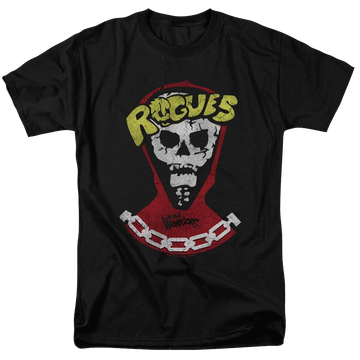 Black men's regular fit t-shirt with The Warriors The Rogues graphic