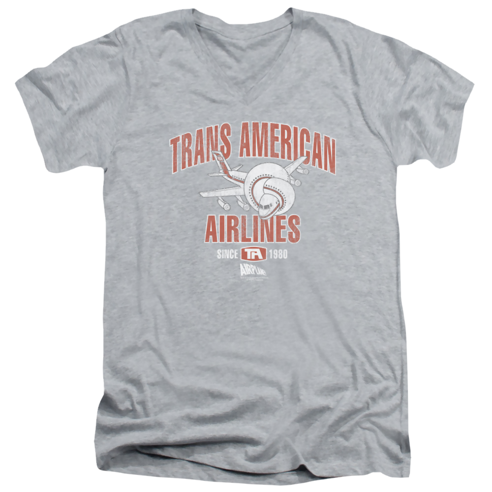 Airplane Trans American - Men's V-Neck T-Shirt Men's V-Neck T-Shirt Airplane   