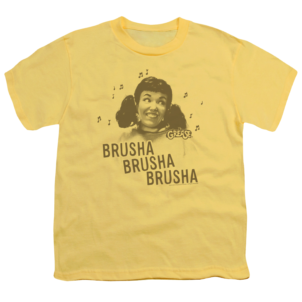 Grease Brusha Brusha Brusha - Youth T-Shirt (Ages 8-12) Youth T-Shirt (Ages 8-12) Grease   