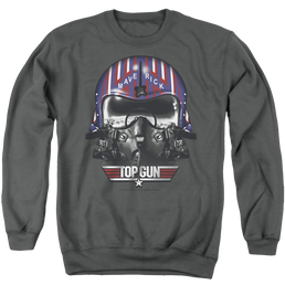 Top Gun Maverick Helmet - Men's Crewneck Sweatshirt Men's Crewneck Sweatshirt Top Gun   