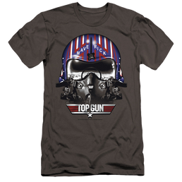 Top Gun Maverick Helmet - Men's Premium Slim Fit T-Shirt Men's Premium Slim Fit T-Shirt Top Gun   