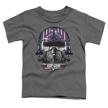 Charcoal toddler t-shirt with Top Gun Maverick Helmet graphic