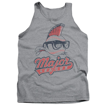 Athletic heather men's tank with Major League Vintage Logo graphic