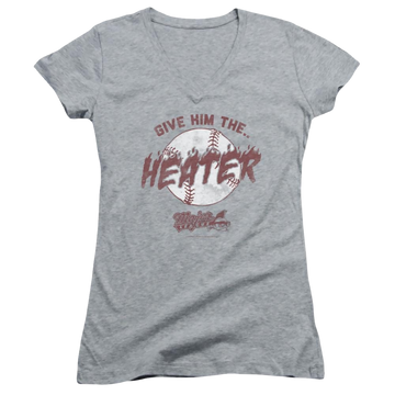 Major League The Heater Juniors V-Neck T-Shirt Juniors V-Neck T-Shirt Major League   
